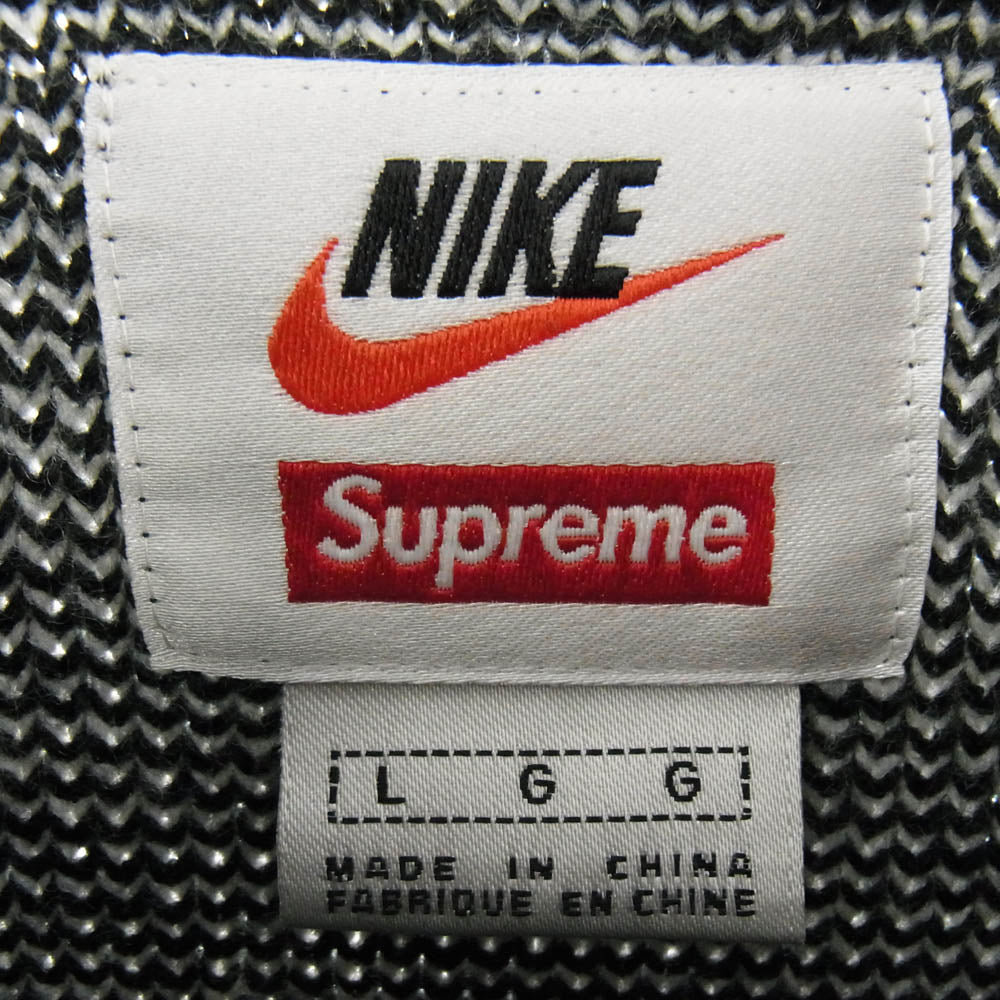 Supreme シュプリーム 19SS BV7549-010 Nike Swoosh Sweater White ナイキ スウッシュ スウェット セーター ブラック系 L【中古】