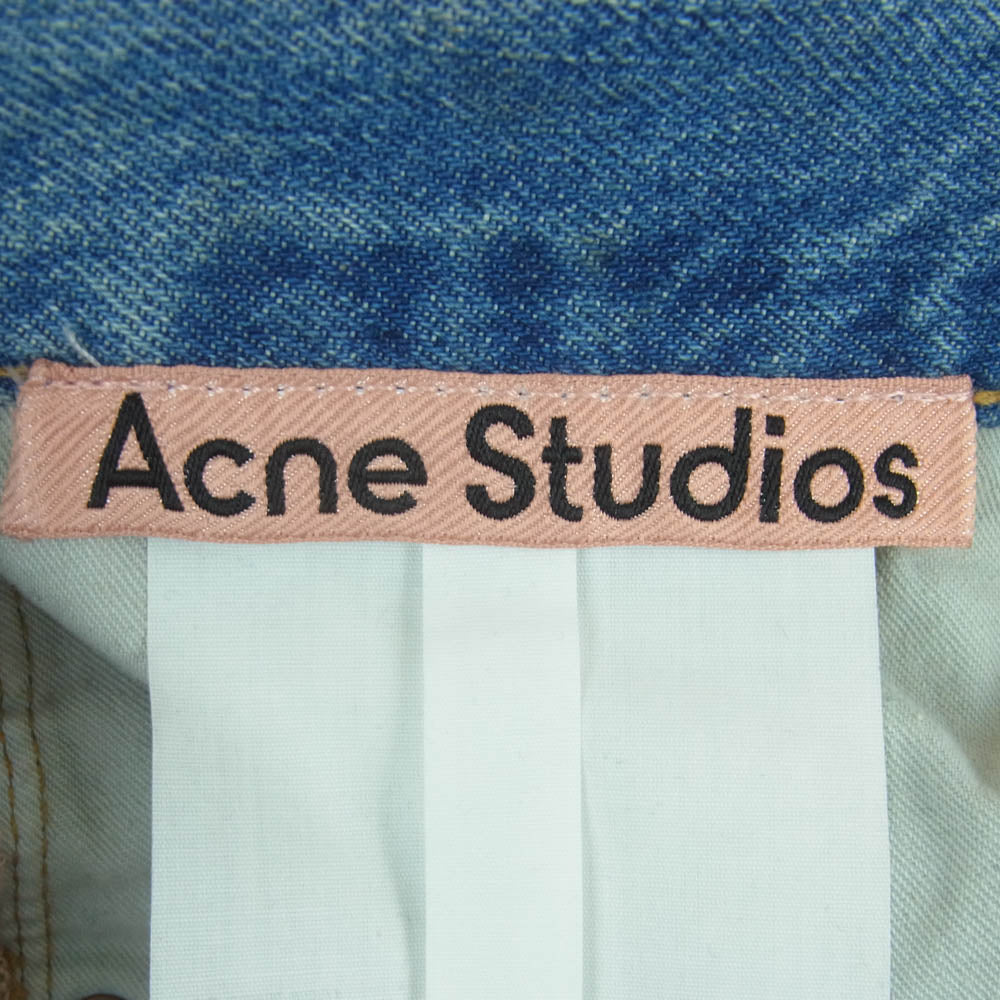 ACNE STUDIOS アクネストゥディオズ B00317 2021M Penicillin ペニシリン ダメージ加工 ルーズフィット ジーンズ デニム パンツ インディゴブルー系 30 / 32【中古】