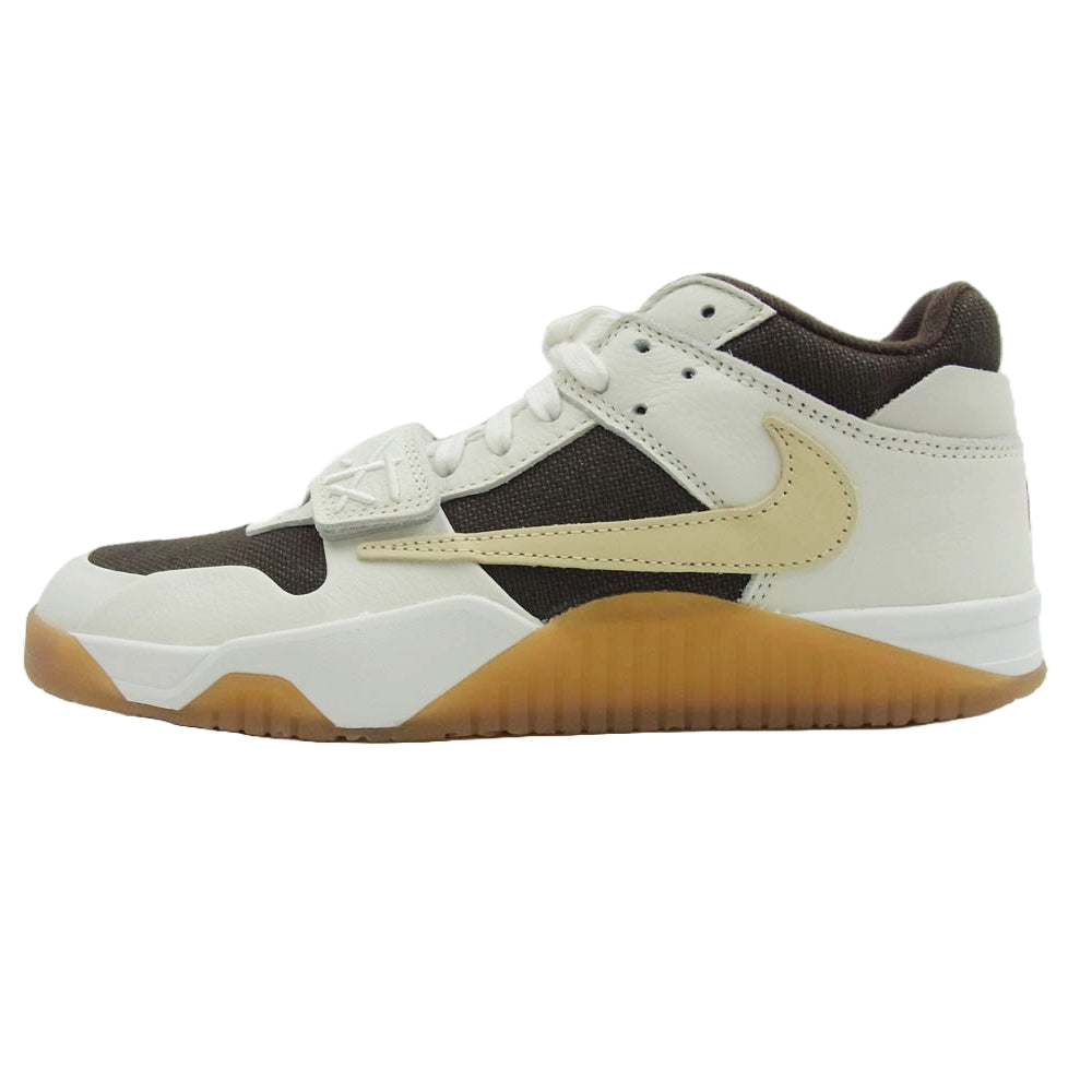 NIKE ナイキ × TRAVIS SCOTT トラヴィススコット フェイクバスターズ鑑定済 FZ8117-100 ORDAN JUMPMAN JACK SP SAIL ジャンプマン ジャック スニーカー ホワイト系 ブラウン系 27cm【新古品】【未使用】【中古】