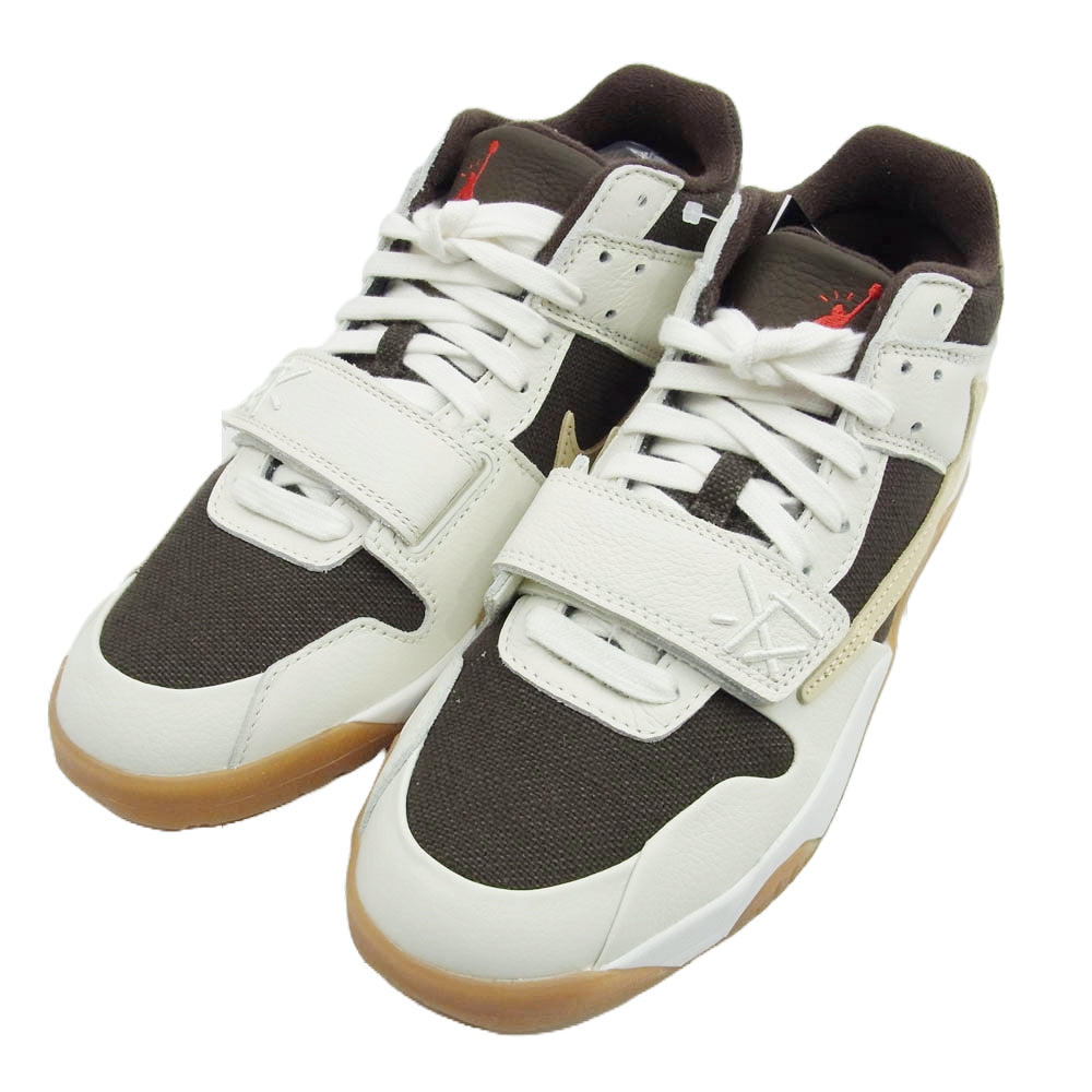 NIKE ナイキ × TRAVIS SCOTT トラヴィススコット フェイクバスターズ鑑定済 FZ8117-100 ORDAN JUMPMAN JACK SP SAIL ジャンプマン ジャック スニーカー ホワイト系 ブラウン系 27cm【新古品】【未使用】【中古】