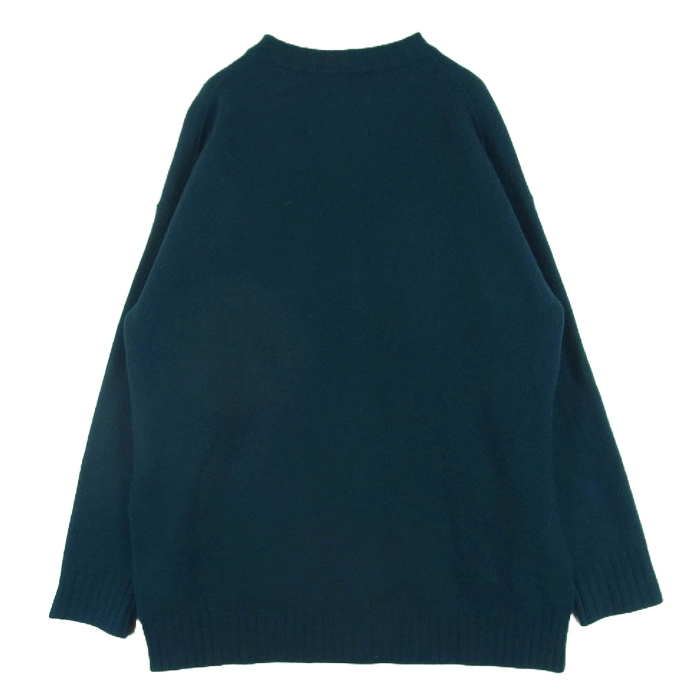 JIL SANDER ジルサンダー JSMR752026 サイド スリット ウール ニット セーター イタリア製 ダークグリーン系 46【中古】