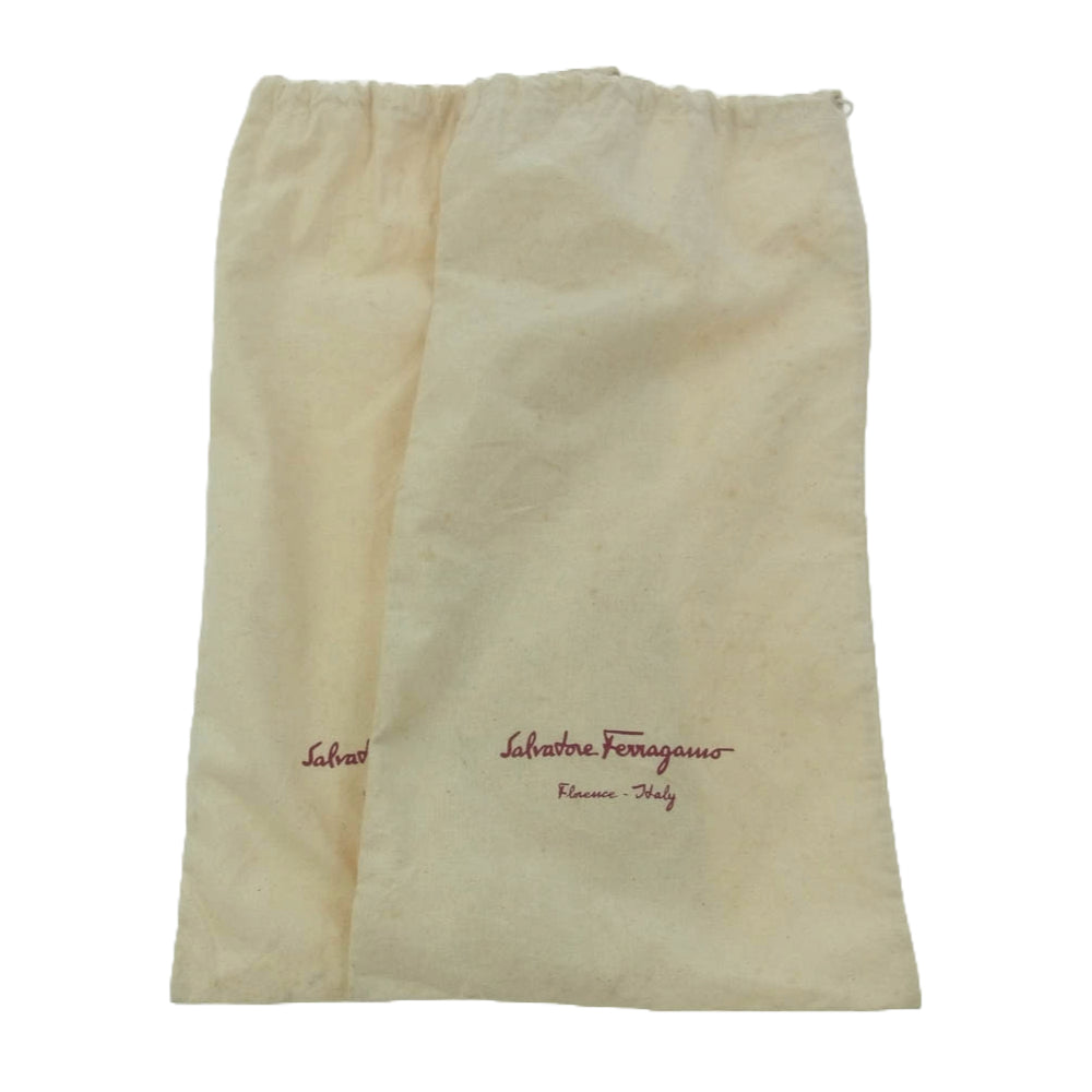 Salvatore Ferragamo サルヴァトーレフェラガモ 82600 ビジネス レザー ドライビング シューズ ブラック系 8【中古】