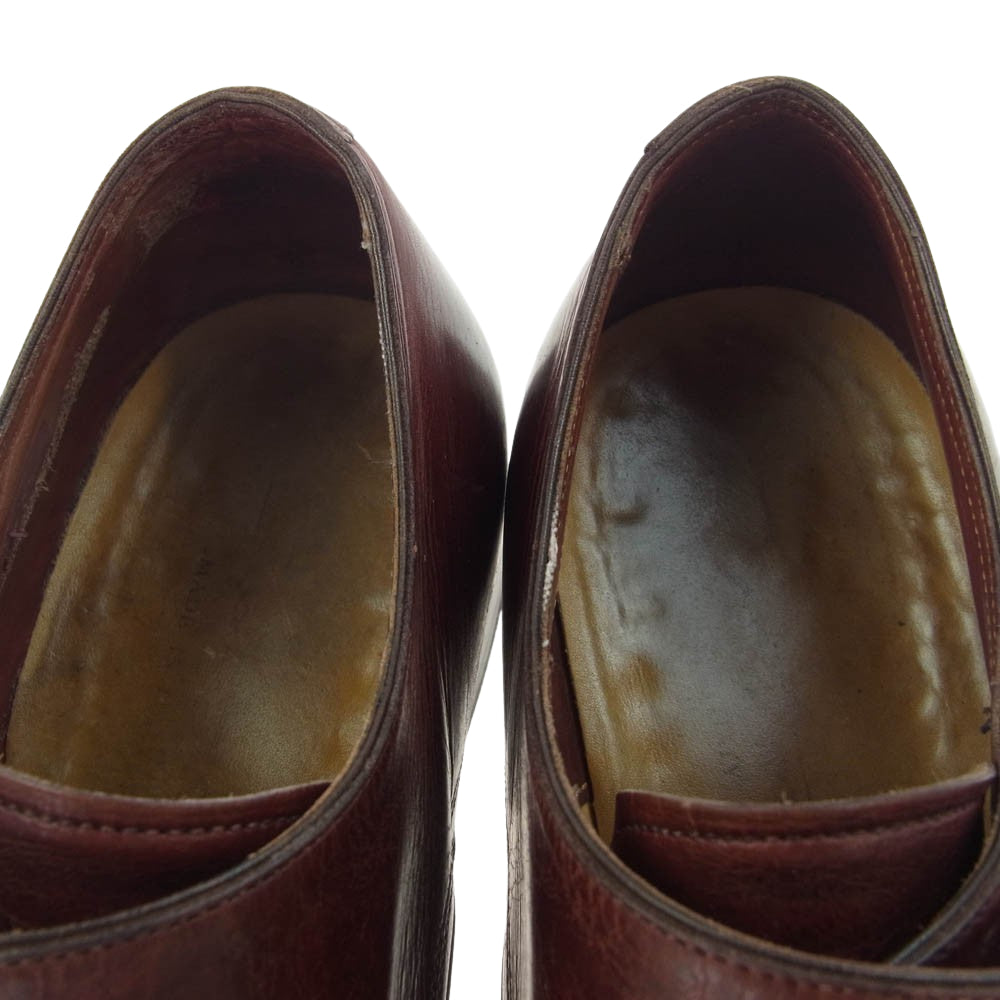 Santoni サントーニ イタリア製 ダブルモンク レザー シューズ ワインレッド系 6【中古】