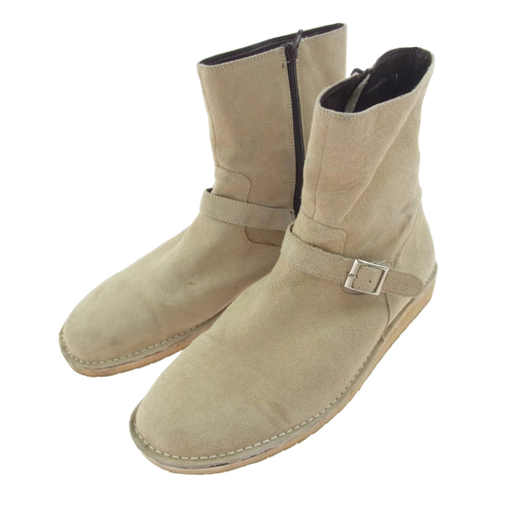 glamb グラム GB06AW AC16 Oliver Boots スエード サイドジップ エンジニアブーツ ベージュ系 1【中古】