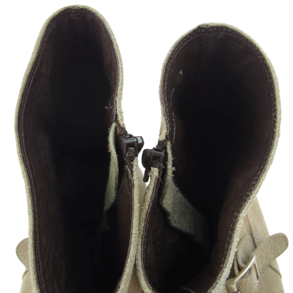 glamb グラム GB06AW AC16 Oliver Boots スエード サイドジップ エンジニアブーツ ベージュ系 1【中古】
