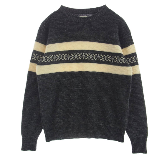 フィグベル PMAE-KN01 WOOL LINEN CREWNECK KNIT ウール リネン クルーネック ニット グレー系 オフホワイト系 2【中古】