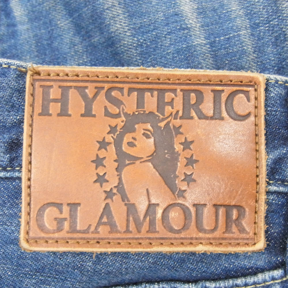 HYSTERIC GLAMOUR ヒステリックグラマー 0241AP09 CR加工 スタッズ デニムパンツ インディゴブルー系 30【中古】