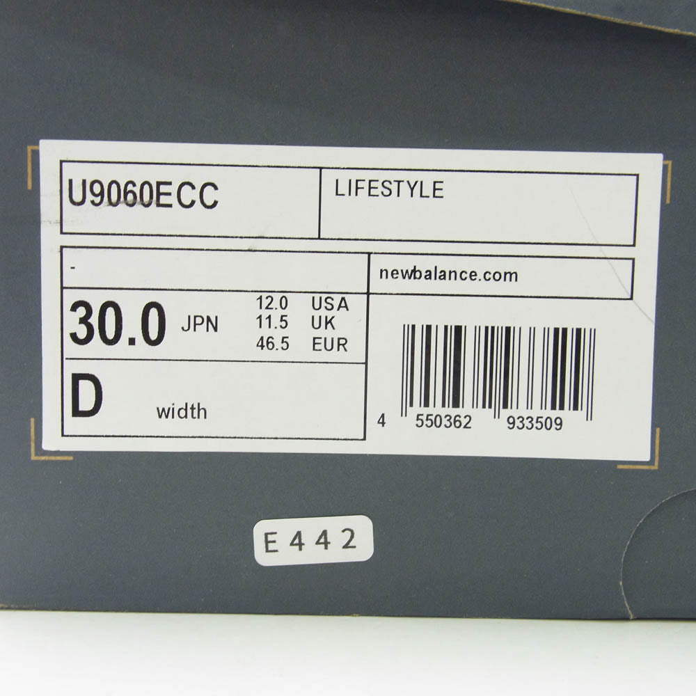 NEW BALANCE ニューバランス U9060ECC ローカット スニーカー グレー系 30cm【新古品】【未使用】【中古】