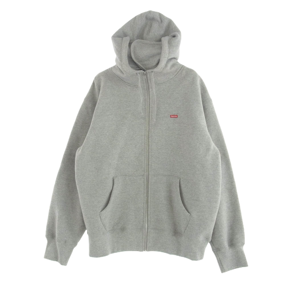 Supreme シュプリーム Small Box Facemask Zip Up Hooded Sweat スモール ボックス フェイス マスク ジップ アップ フーディー スウェット グレー系 M【中古】