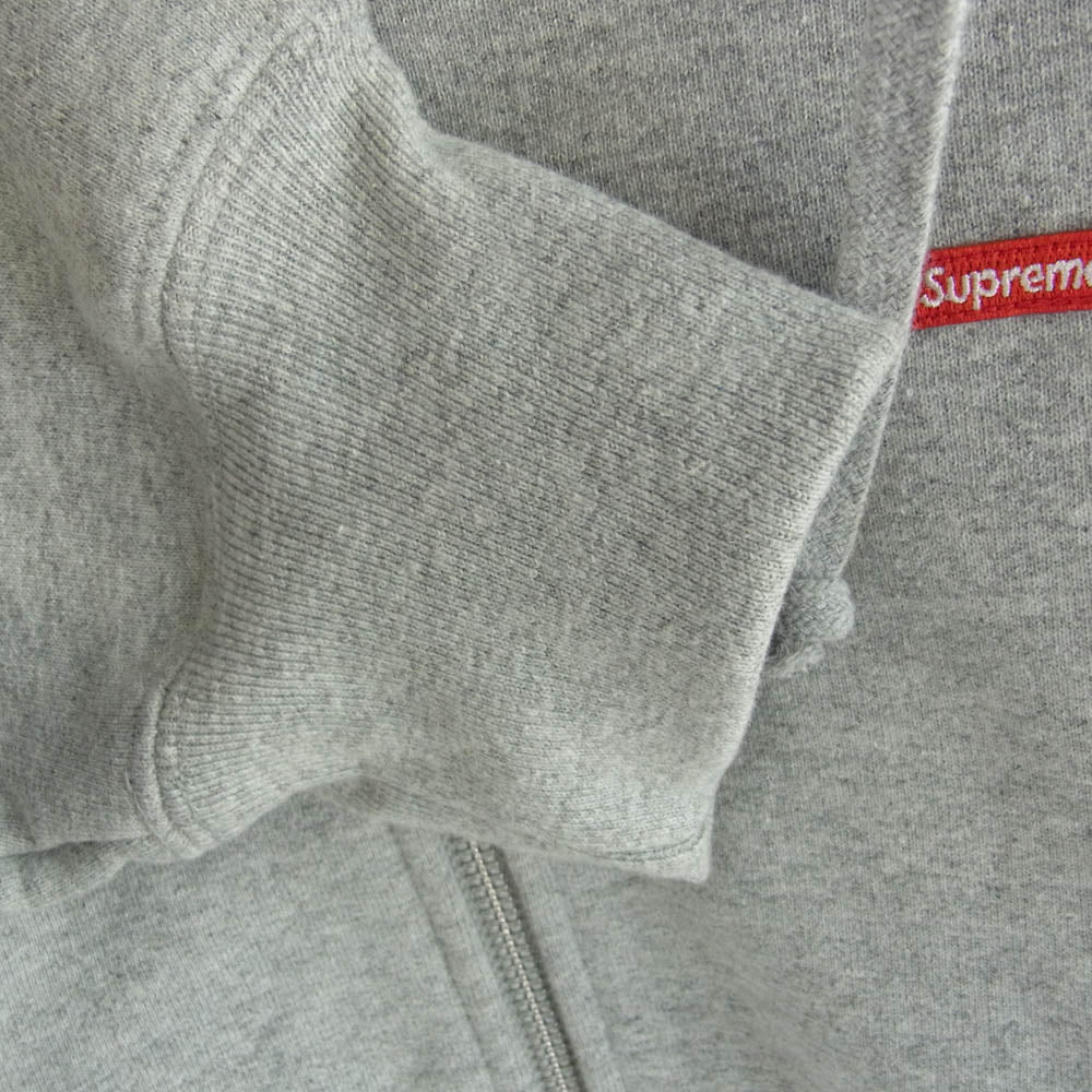 Supreme シュプリーム Small Box Facemask Zip Up Hooded Sweat スモール ボックス フェイス マスク ジップ アップ フーディー スウェット グレー系 M【中古】