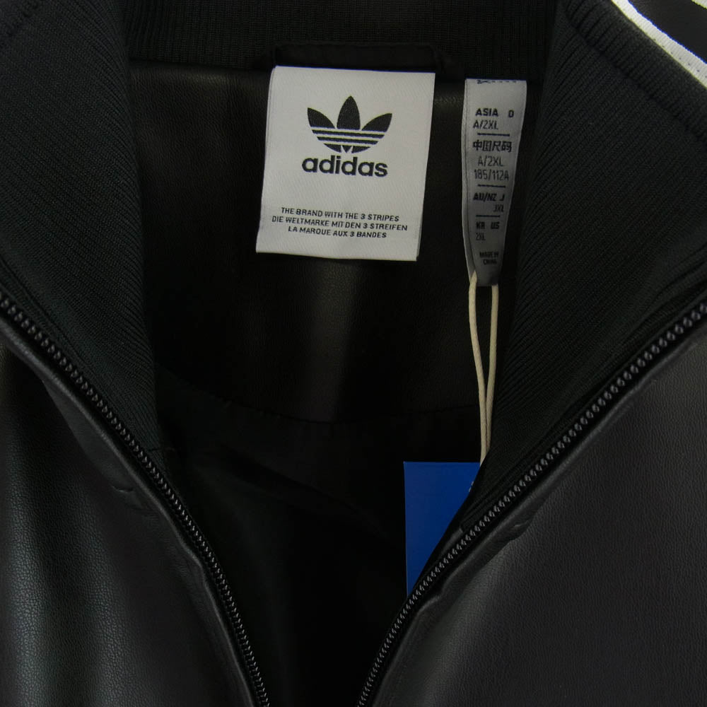 adidas アディダス IZ4033 スリーストライプス ルーズ ファイヤーバード トラックスーツジャケット ブラック系 3XL【新古品】【未使用】【中古】