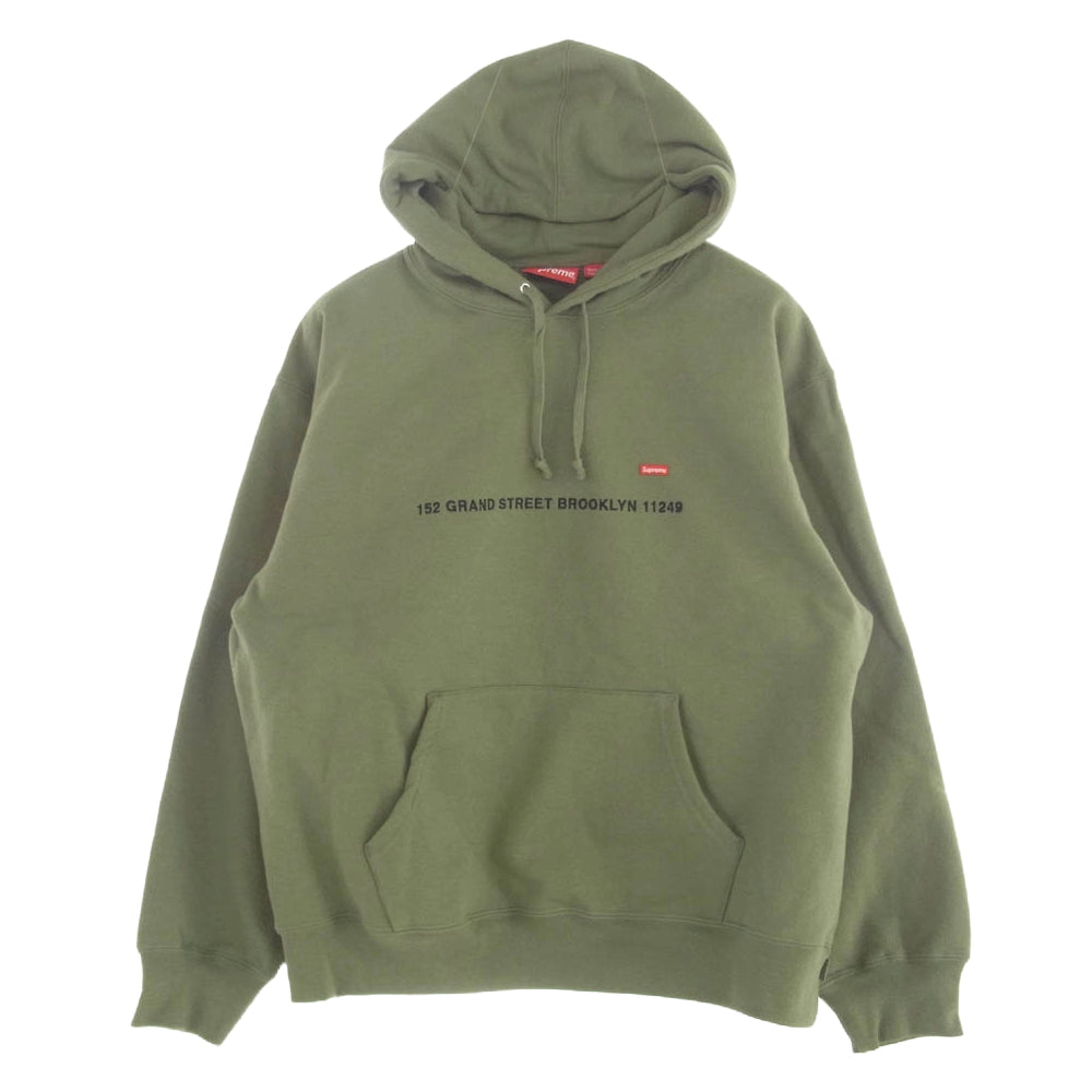 Supreme シュプリーム 23AW Shop Small Box Hooded Sweatshirt Brooklyn スモールボックス スウェット ブルックリン パーカー カーキ系 L【中古】