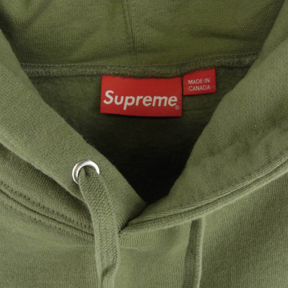 Supreme シュプリーム 23AW Shop Small Box Hooded Sweatshirt Brooklyn スモールボックス スウェット ブルックリン パーカー カーキ系 L【中古】