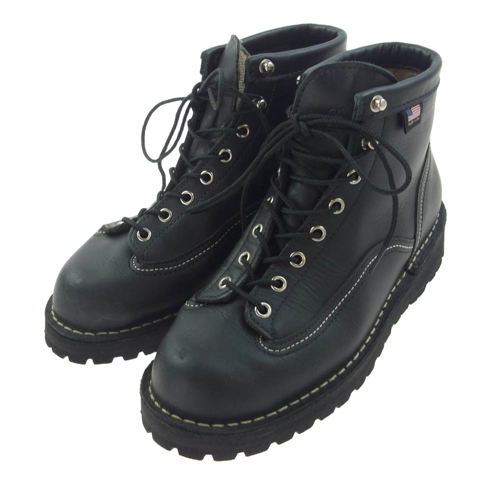 Danner ダナー 15590 USA製 BULL RIDGE ブル リッジ レースアップ レザー ブーツ GORE-TEX 防水 ブラック系 US7.5【中古】