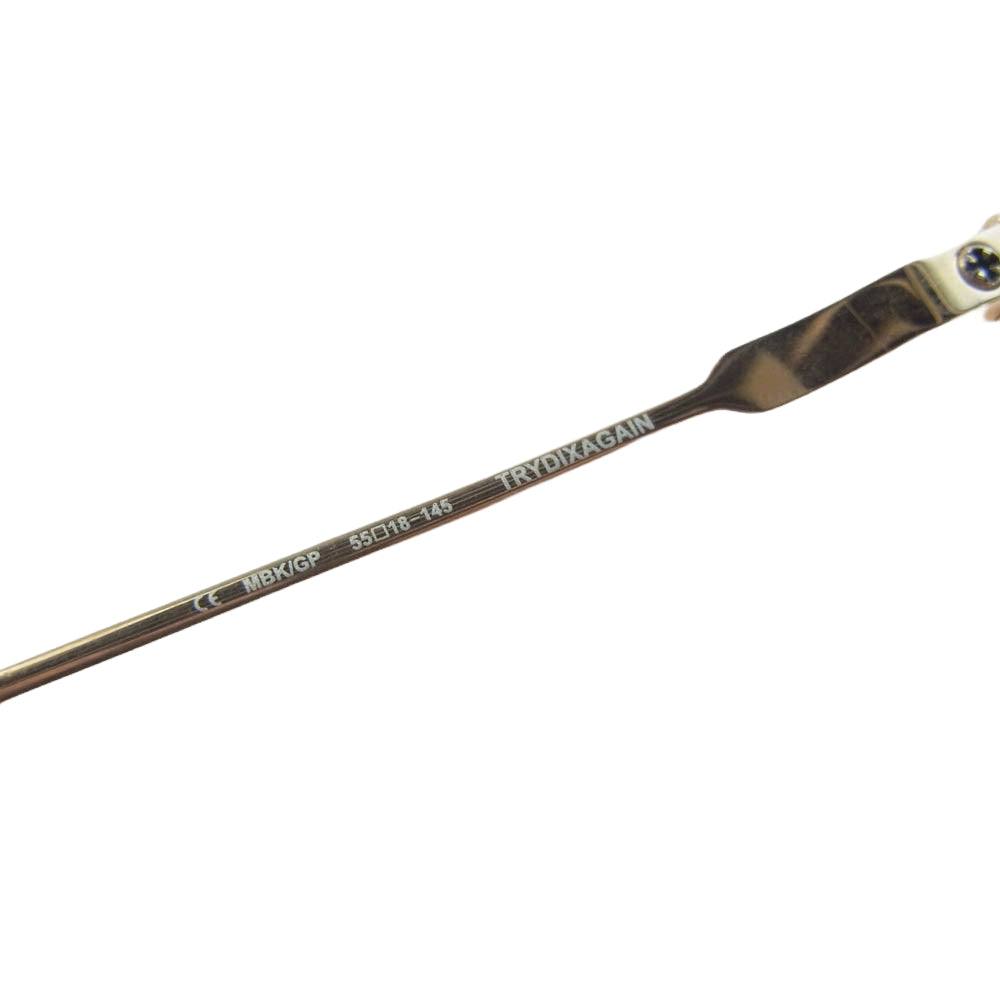 CHROME HEARTS クロムハーツ（原本無） TRYDIXAGAIN トライディクサゲイン サングラス アイウェア メガネ フレーム：ブラック系、ゴールド系 55□18-145【中古】