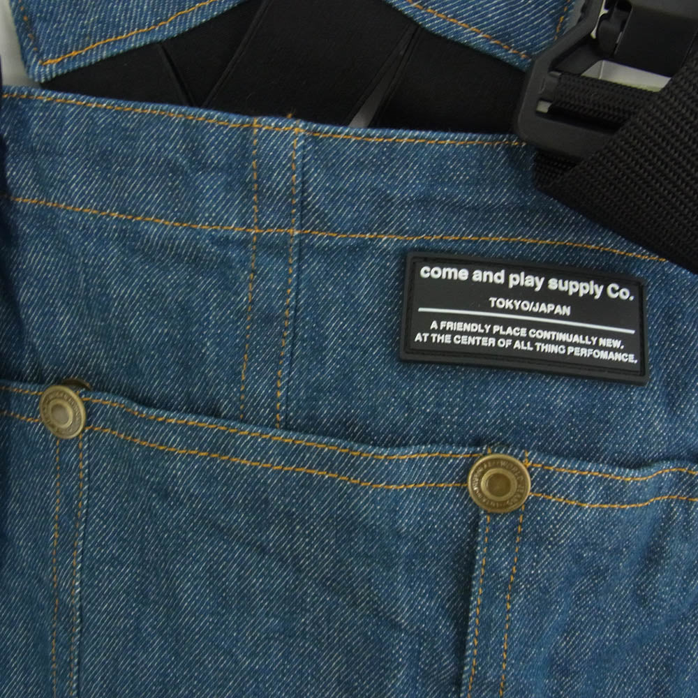 カムアンドプレイサプライ デニム エプロン インディゴブルー系【中古】