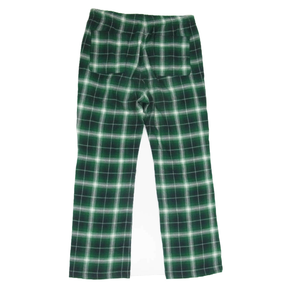 ラフ Rafu005-23-01 フランネル チェック パンツ グリーン系 L【中古】