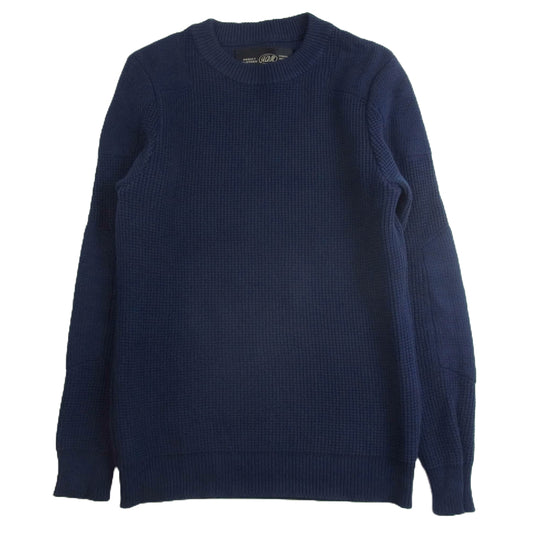 ADDICT CLOTHES アディクトクローズ パテッドワッフル コットン ニット ネイビー系 36【中古】