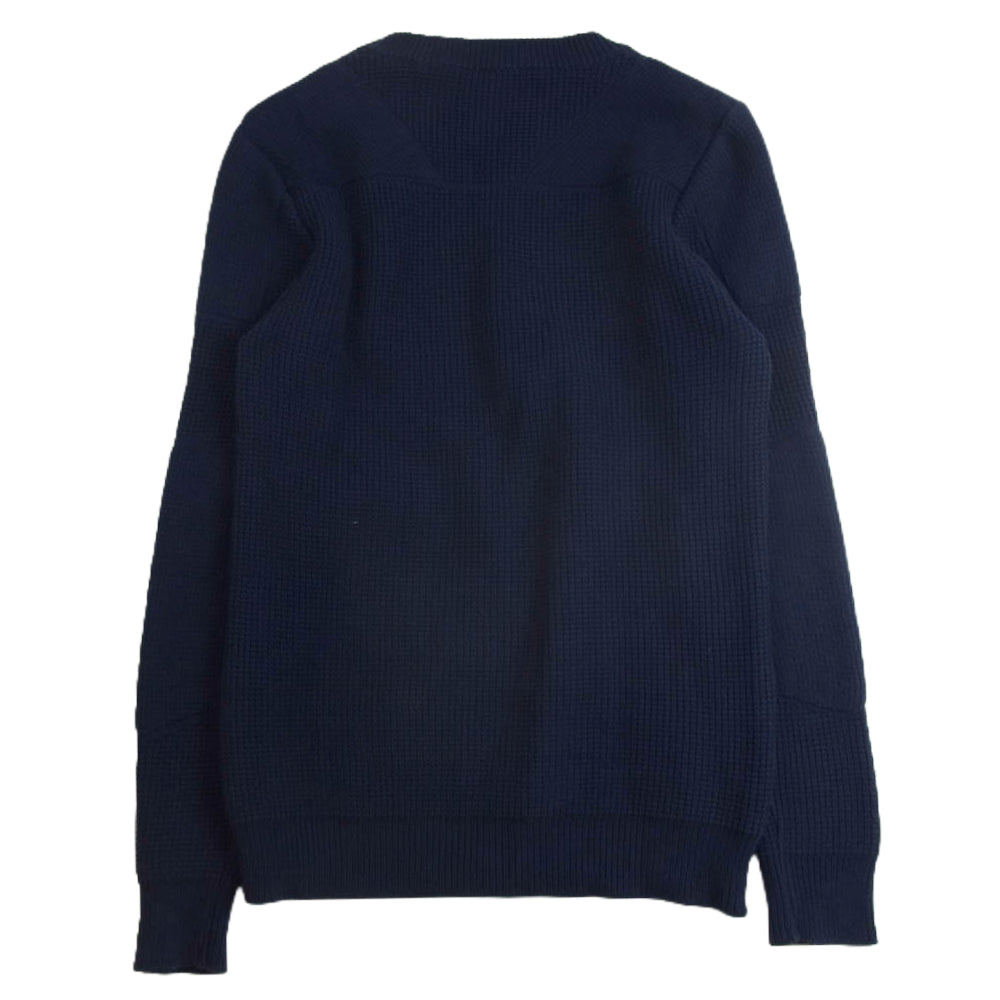 ADDICT CLOTHES アディクトクローズ パテッドワッフル コットン ニット ネイビー系 36【中古】