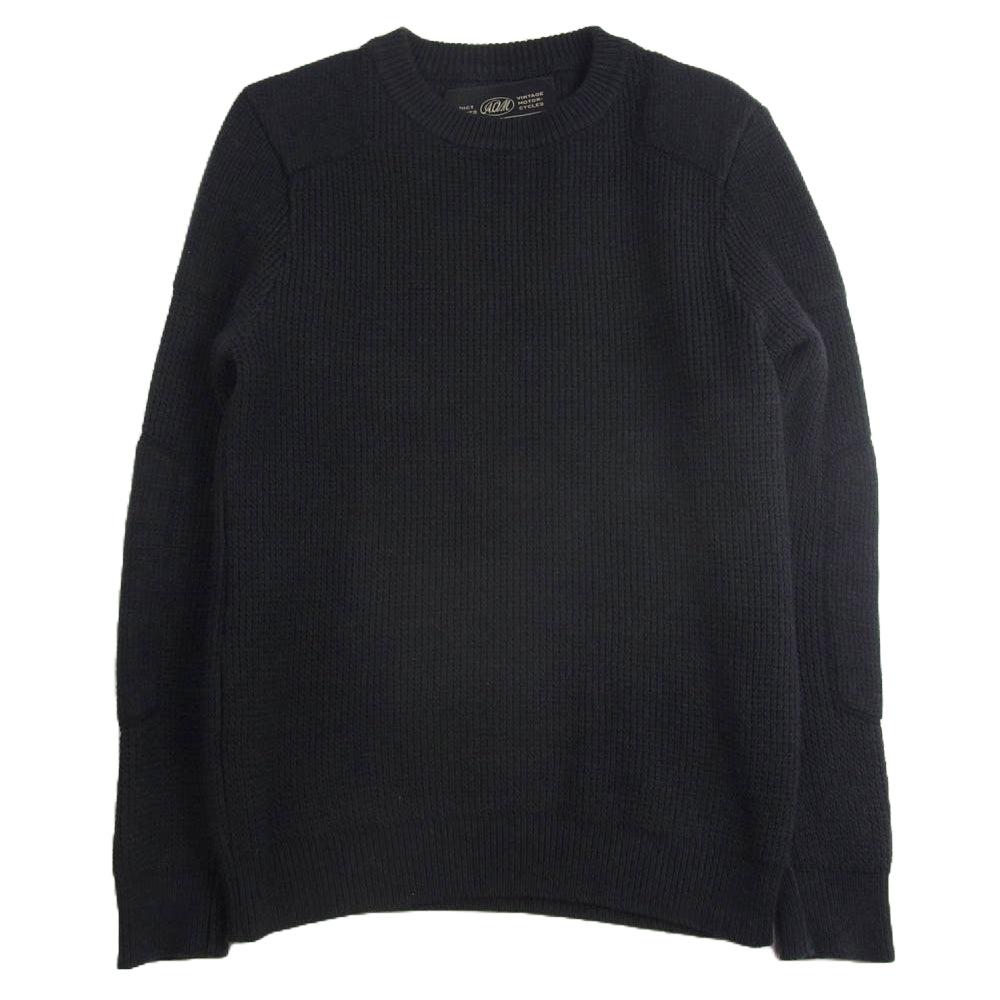ADDICT CLOTHES アディクトクローズ パテッドワッフル コットン ニット ブラック系 36【中古】
