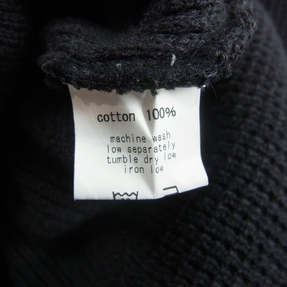 ADDICT CLOTHES アディクトクローズ パテッドワッフル コットン ニット ブラック系 36【中古】