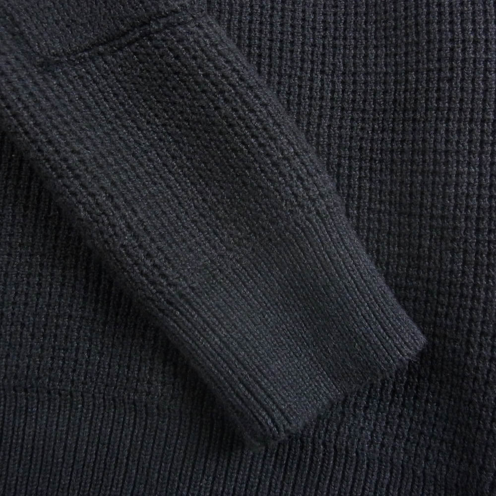 ADDICT CLOTHES アディクトクローズ パテッドワッフル コットン ニット ブラック系 36【中古】