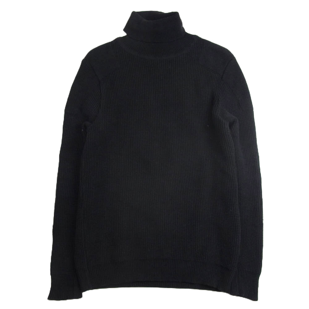 ADDICT CLOTHES アディクトクローズ ハイネック パテッドワッフル コットン ニット ブラック系 36【中古】