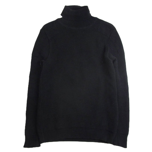 ADDICT CLOTHES アディクトクローズ ハイネック パテッドワッフル コットン ニット ブラック系 36【中古】