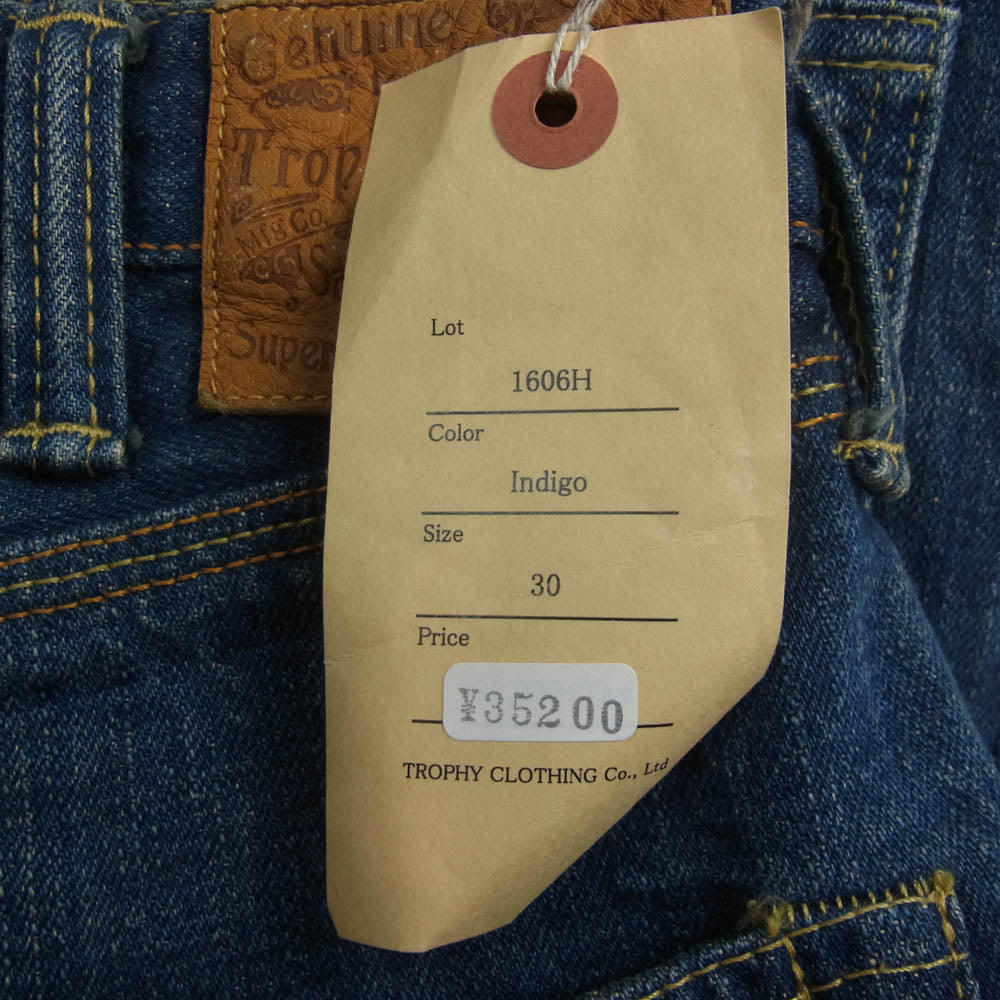 トロフィークロージング 1606H　 ダイヤモンドステッチ ダブルニー デニム パンツ インディゴブルー系 30【中古】
