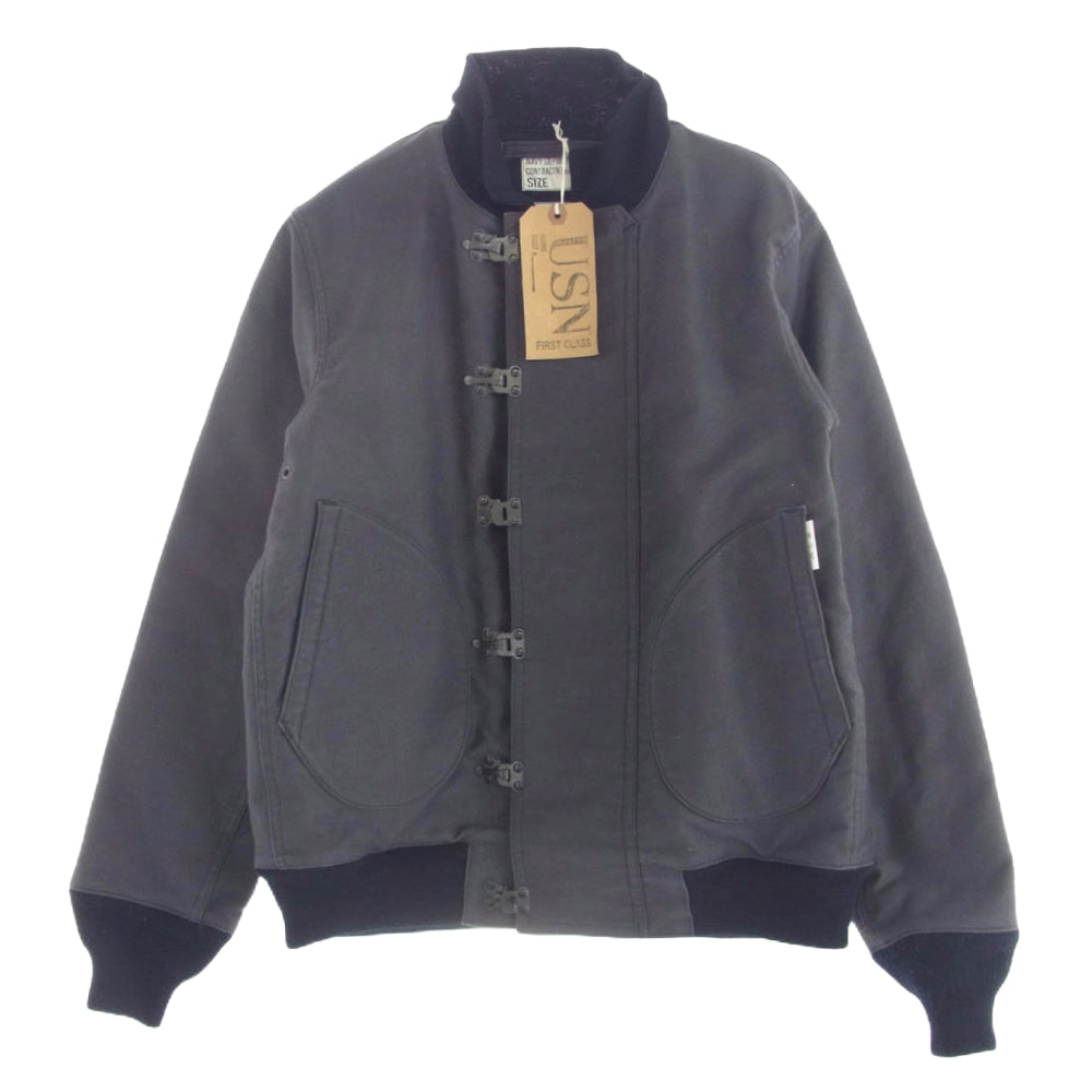WAREHOUSE ウエアハウス U.S.NAVY 6HOOK DECK JACKET デッキ ジャケット ネイビー系 グレー系 36【中古】