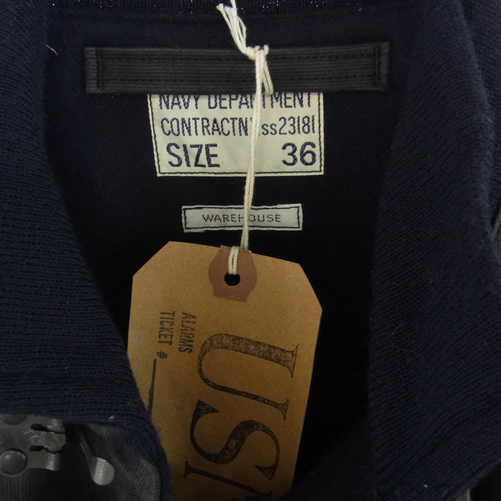 WAREHOUSE ウエアハウス U.S.NAVY 6HOOK DECK JACKET デッキ ジャケット ネイビー系 グレー系 36【中古】