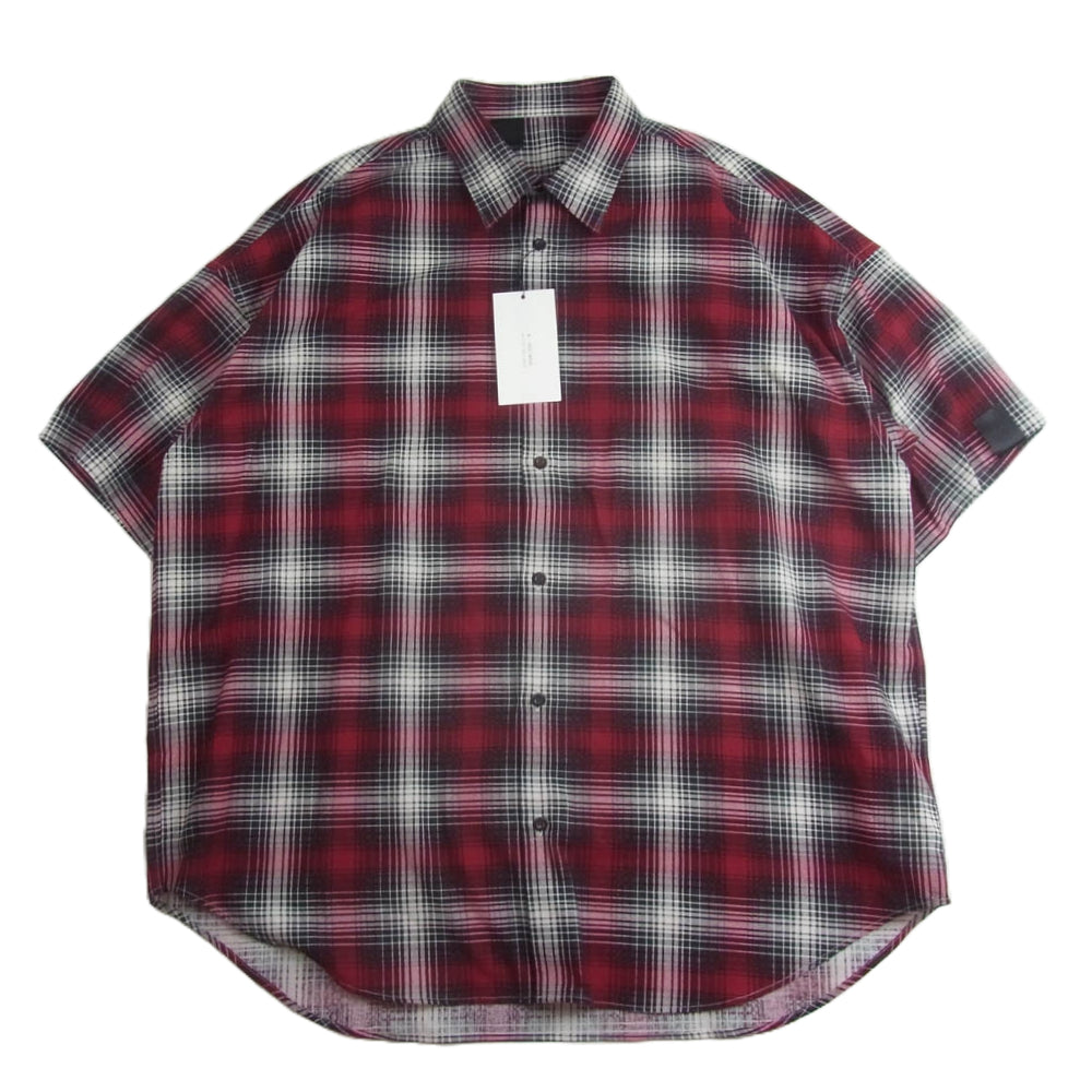 N.HOOLYWOOD エヌハリウッド 22231-SH12-020peg COMPILE HALF SLEEVE SHIRT コンパイル ハーフスリーブ シャツ 半袖 チェック レッド系 38【新古品】【未使用】【中古】