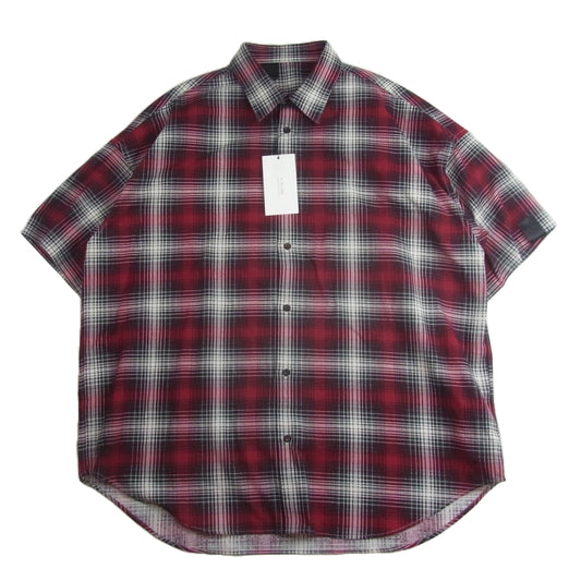 N.HOOLYWOOD エヌハリウッド 22231-SH12-020peg COMPILE HALF SLEEVE SHIRT コンパイル ハーフスリーブ シャツ 半袖 チェック レッド系 38【新古品】【未使用】【中古】