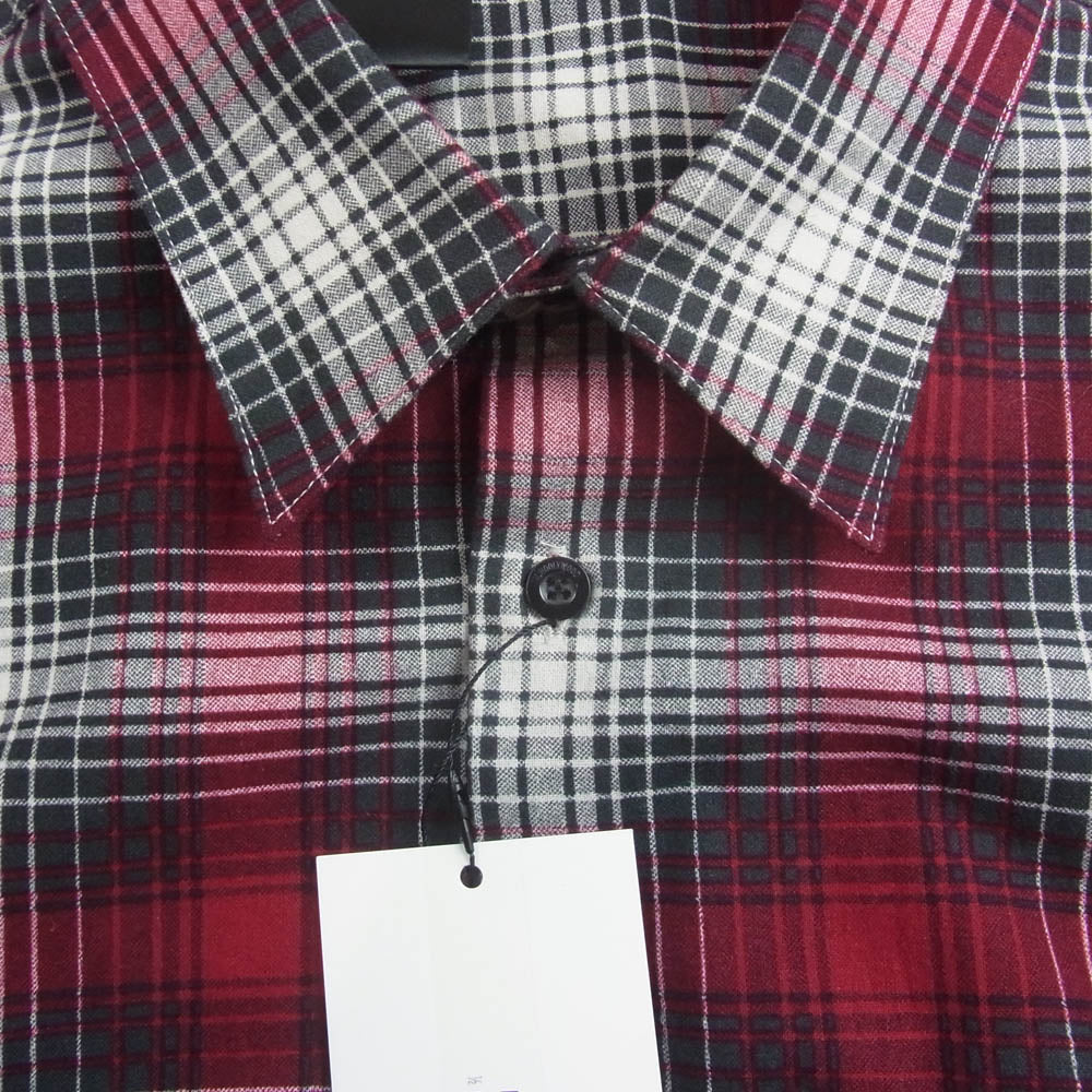 N.HOOLYWOOD エヌハリウッド 22231-SH12-020peg COMPILE HALF SLEEVE SHIRT コンパイル ハーフスリーブ シャツ 半袖 チェック レッド系 38【新古品】【未使用】【中古】