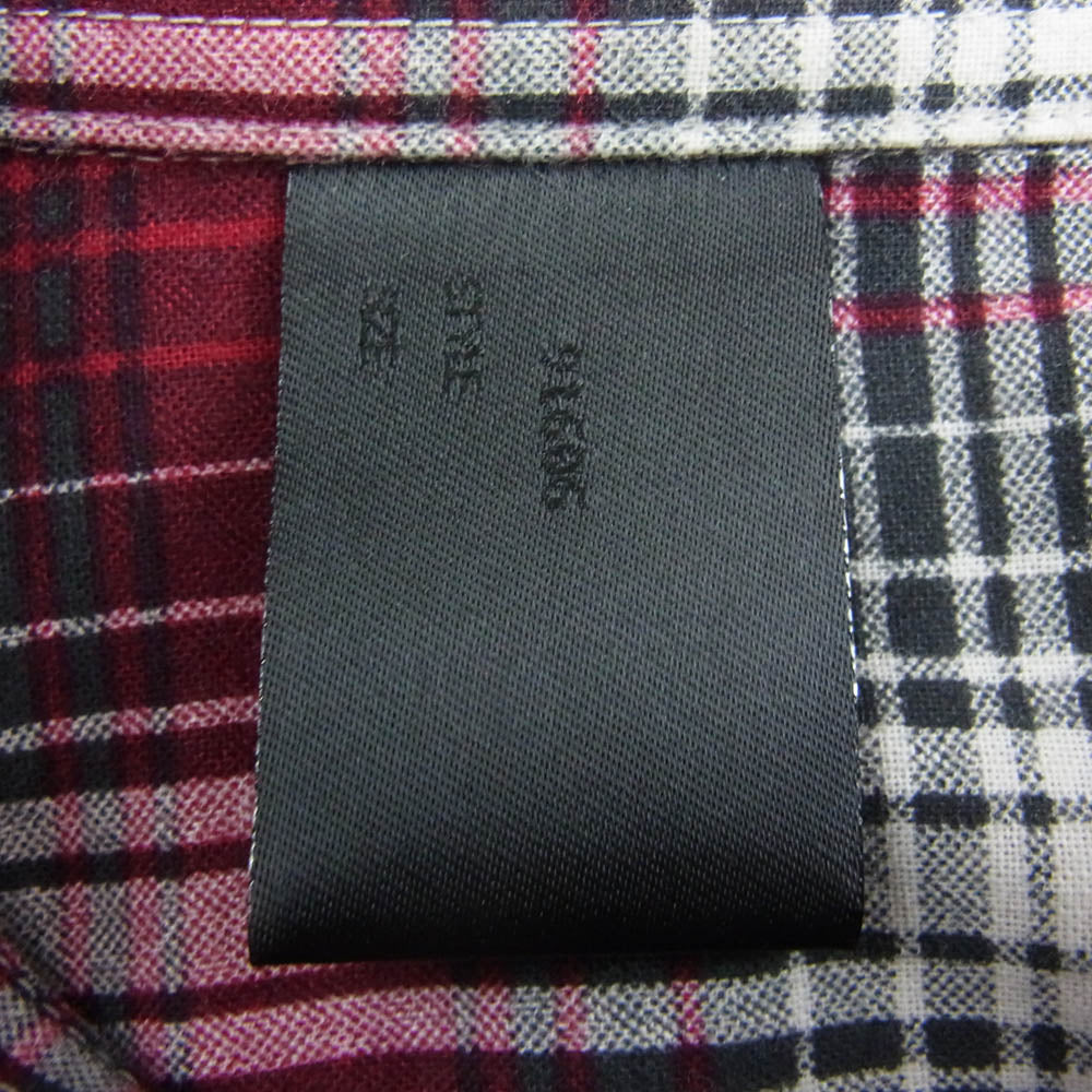 N.HOOLYWOOD エヌハリウッド 22231-SH12-020peg COMPILE HALF SLEEVE SHIRT コンパイル ハーフスリーブ シャツ 半袖 チェック レッド系 38【新古品】【未使用】【中古】