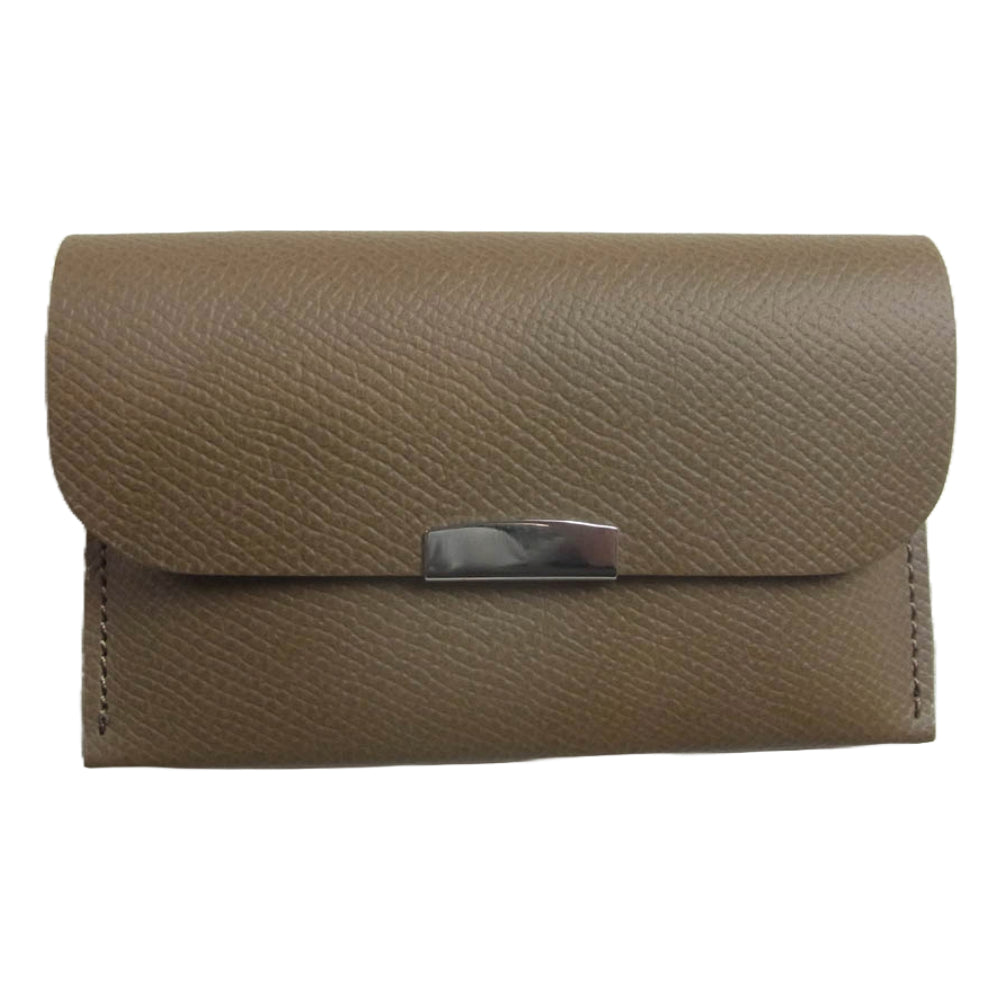 ディガウェル CARD CASE Calf leather カーフレザー カード ケース グレー系【極上美品】【中古】