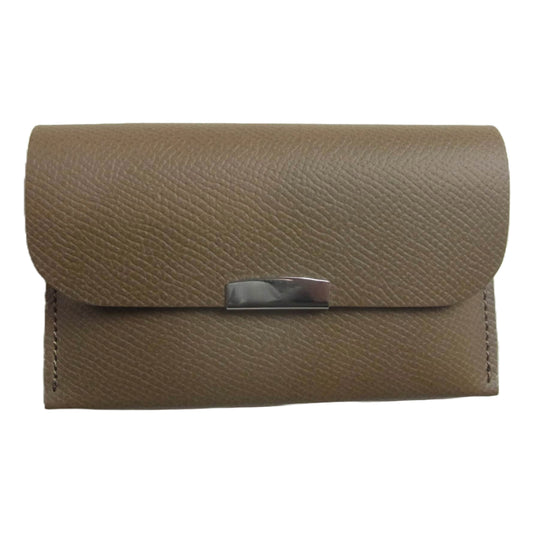 ディガウェル CARD CASE Calf leather カーフレザー カード ケース グレー系【極上美品】【中古】