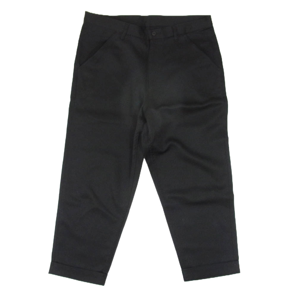 BLACK COMME des GARCONS ブラックコムデギャルソン 1K-P021 AD2012 ポリ クロップド パンツ ブラック系 L【中古】