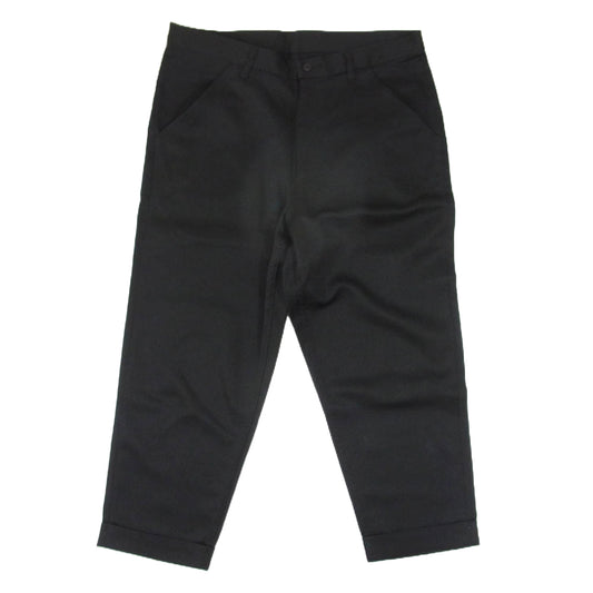 BLACK COMME des GARCONS ブラックコムデギャルソン 1K-P021 AD2012 ポリ クロップド パンツ ブラック系 L【中古】