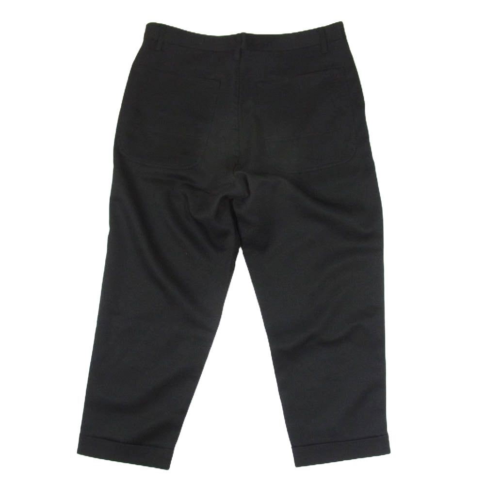 BLACK COMME des GARCONS ブラックコムデギャルソン 1K-P021 AD2012 ポリ クロップド パンツ ブラック系 L【中古】