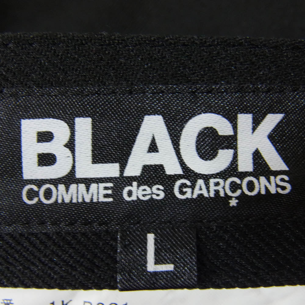 BLACK COMME des GARCONS ブラックコムデギャルソン 1K-P021 AD2012 ポリ クロップド パンツ ブラック系 L【中古】