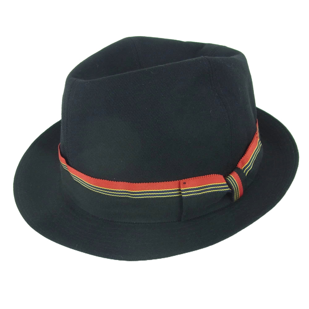 コムデギャルソンシャツ S18630 ポリ ウール ライン ハット 帽子 フランス製 ブラック系 L【中古】