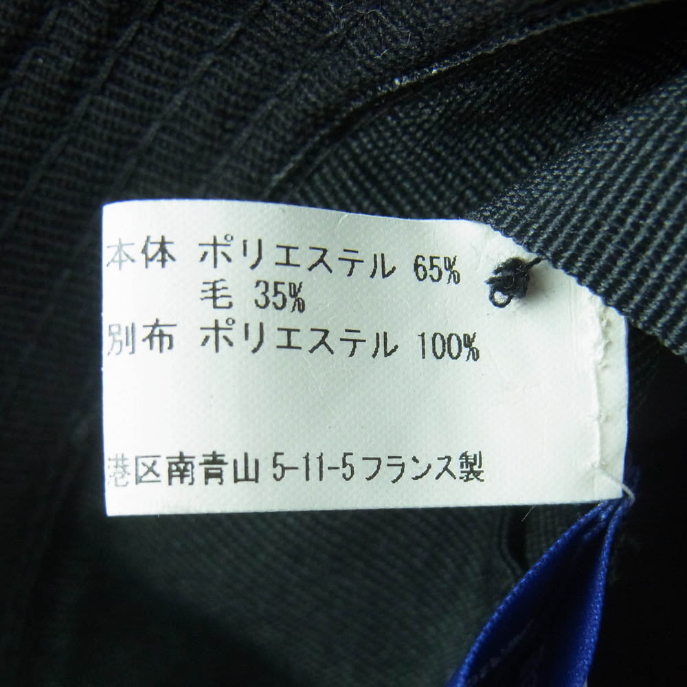 コムデギャルソンシャツ S18630 ポリ ウール ライン ハット 帽子 フランス製 ブラック系 L【中古】