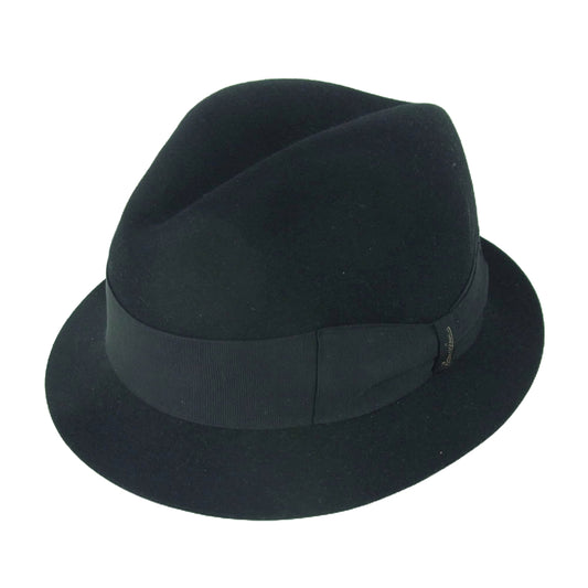JUNYA WATANABE COMME des GARCONS MAN ジュンヤワタナベコムデギャルソンマン WF-K602 BORSALINO ボルサリーノカモフラ ウール ハット 帽子 ブラック系 L 60【中古】