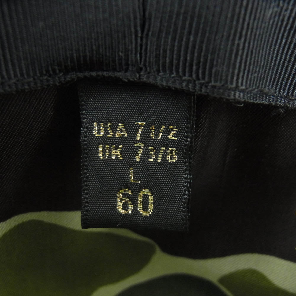 JUNYA WATANABE COMME des GARCONS MAN ジュンヤワタナベコムデギャルソンマン WF-K602 BORSALINO ボルサリーノカモフラ ウール ハット 帽子 ブラック系 L 60【中古】