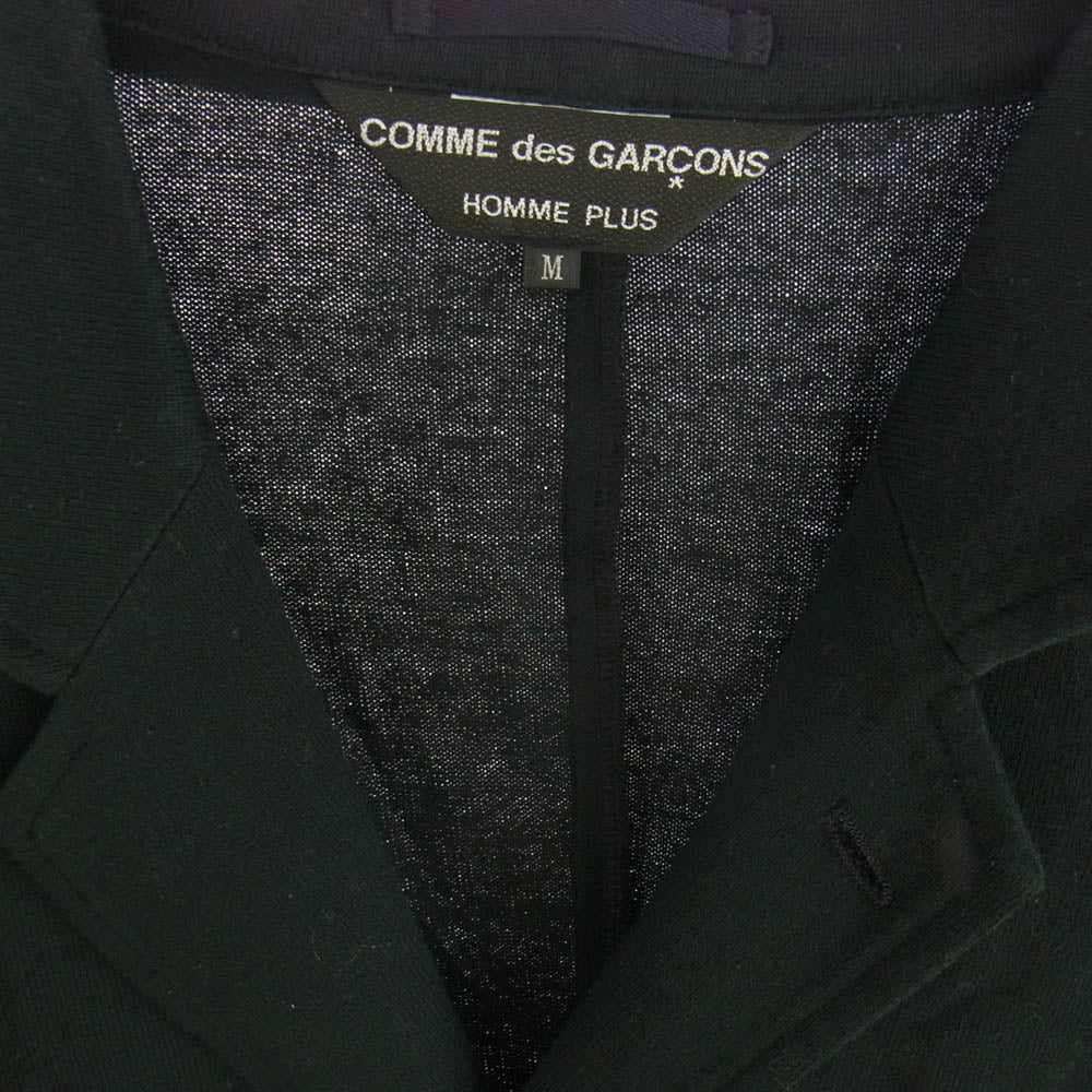 COMME des GARCONS HOMME PLUS コムデギャルソンオムプリュス PK-J080 AD2012 スウェット生地 ロング ジャケット コート ブラック系 M【中古】