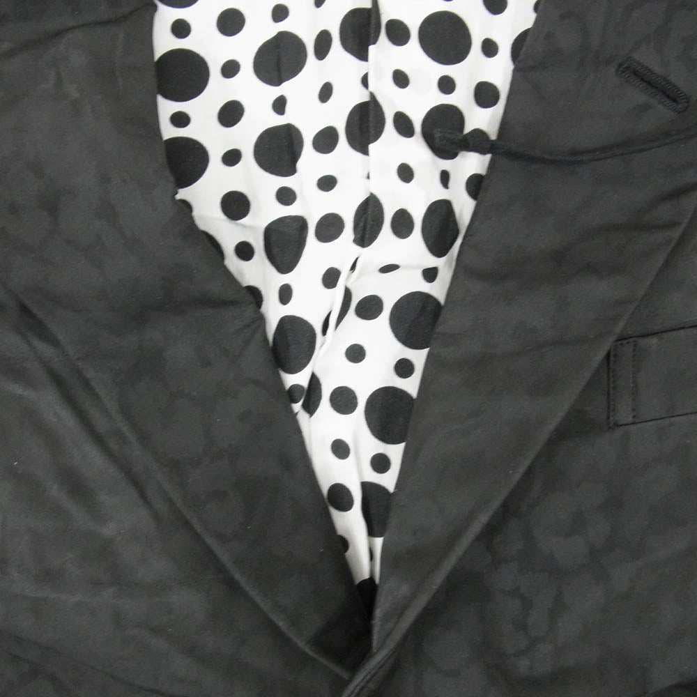 COMME des GARCONS HOMME PLUS コムデギャルソンオムプリュス PC-J013 AD2008 裏地ドット 総柄 燕尾 フード ジャケット ブラック系 S【中古】