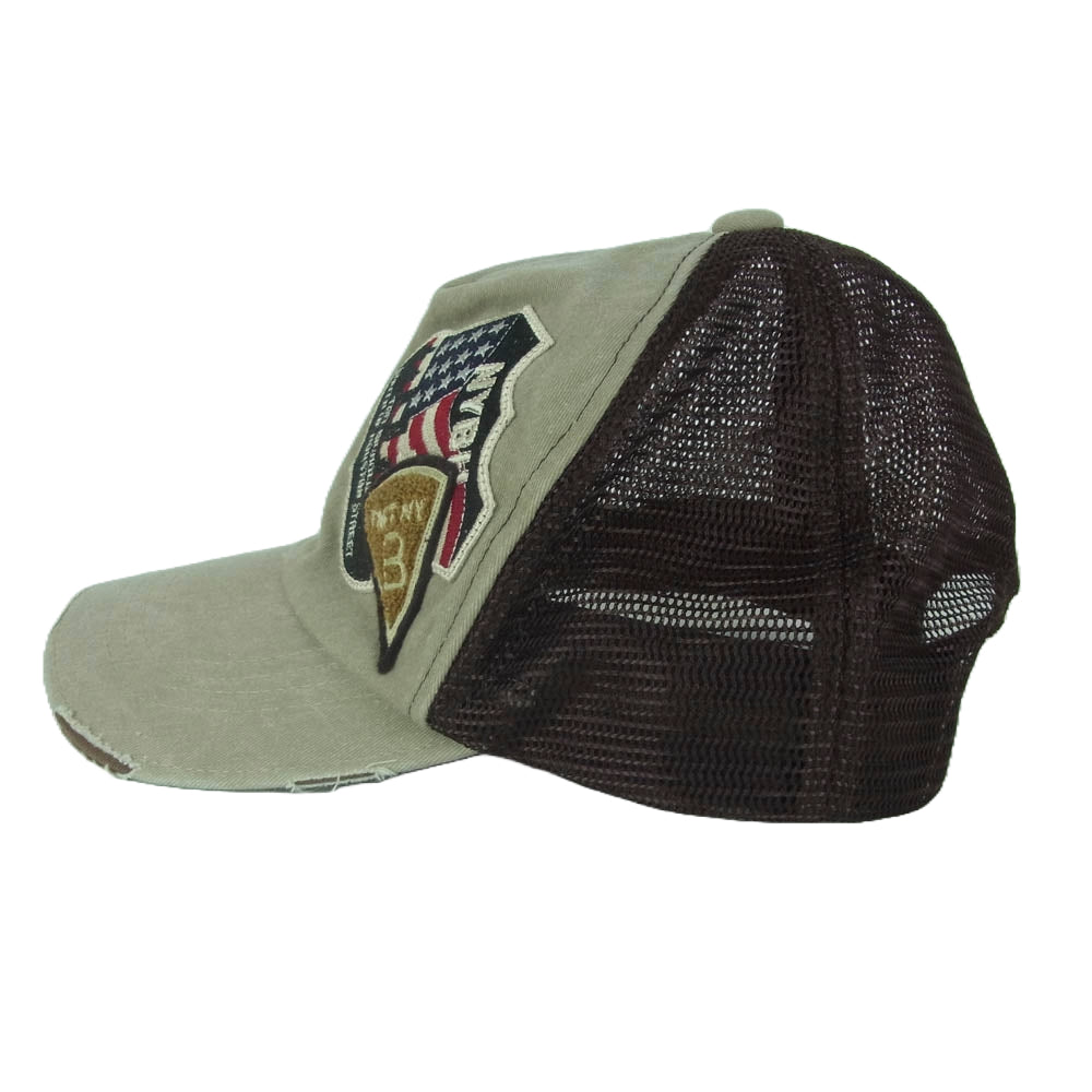 TMT ティーエムティー ワッペン メッシュ キャップ コットン ナイロン 日本製 グレー系 ブラウン系 F【中古】
