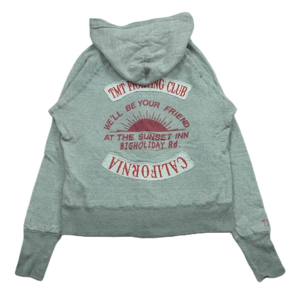 TMT ティーエムティー CHAMPION SHIP FIGHTING CLUB バック ロゴ ジップ パーカー コットン 日本製 グレー系 M【中古】