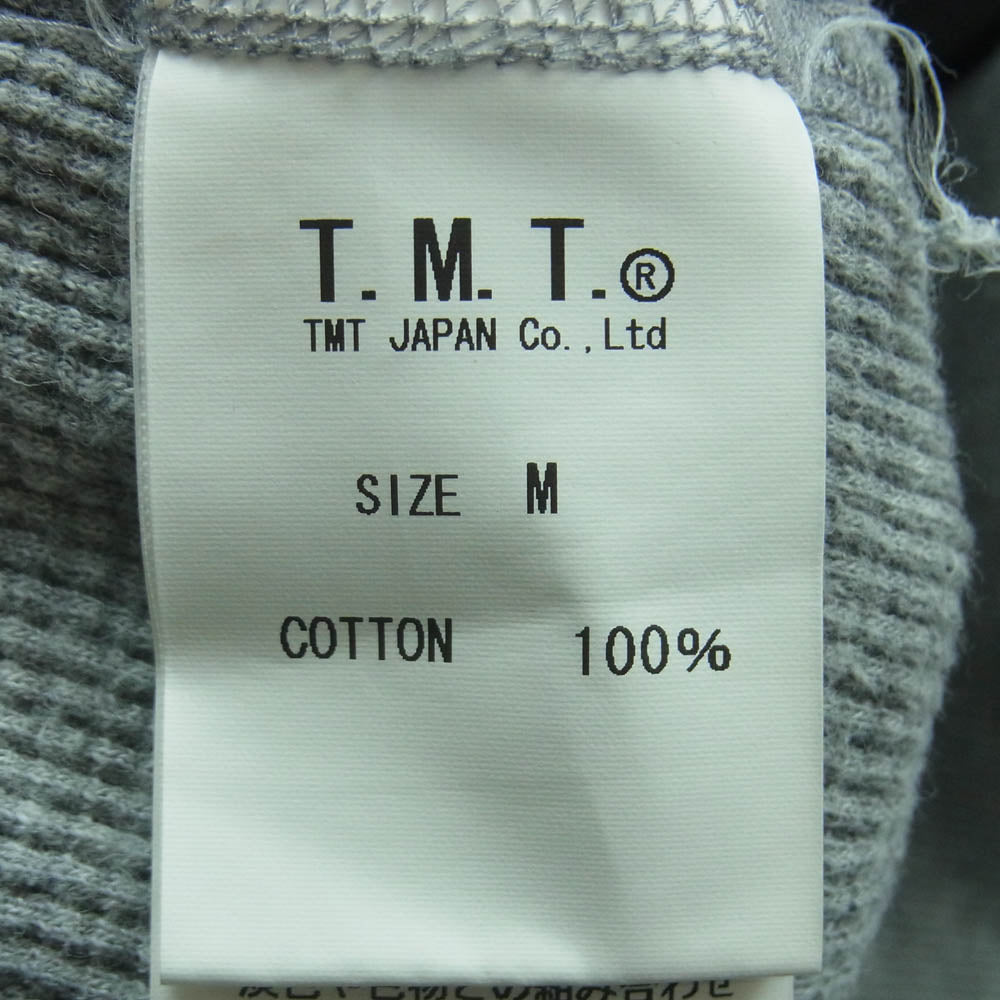TMT ティーエムティー CHAMPION SHIP FIGHTING CLUB バック ロゴ ジップ パーカー コットン 日本製 グレー系 M【中古】